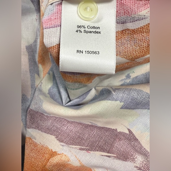 Hinson Wu Halsey Long Sleeve XL Artsy Brushstroke Print Button Front Cotton NWT - Picture 9 of 10